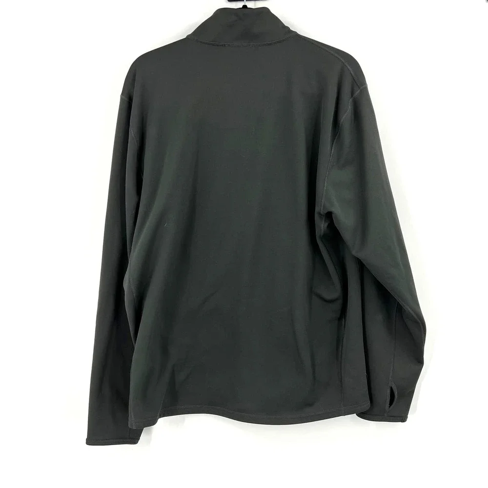 The North Face Full Zippered Classic‎ Fleece Dark Gray Thumb Holes Men's XL